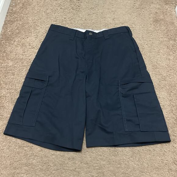Dickies FLEX 11" Cargo Work Shorts Men 32 Navy Blue Workwear Stretch Utility NWT - Picture 1 of 9